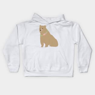 Floral Bear Kids Hoodie